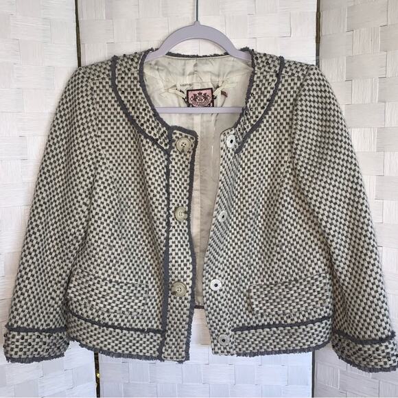 Juicy Couture Blazer Jacket Tweed with button snaps Clueless Women’s Size Small - Picture 7 of 13